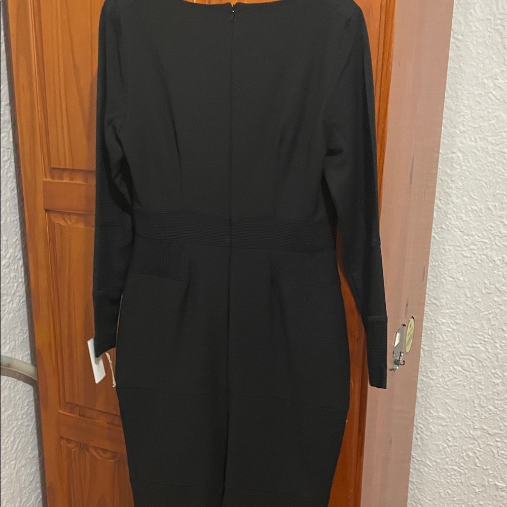 Paper London Classic Black Long Sleeve Dress nwt sz 12 - Picture 5 of 6